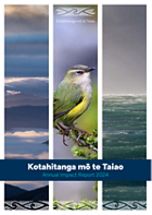 A green and yellow bird rests on a branch.