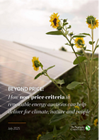 How non-price criteria in renewable energy auctions help deliver for climate, nature and people
