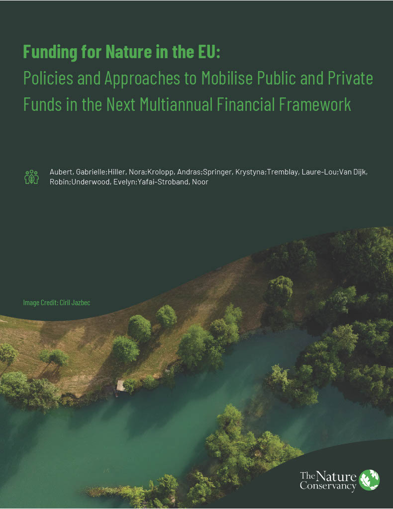 Cover of Funding for Nature in the EU report.