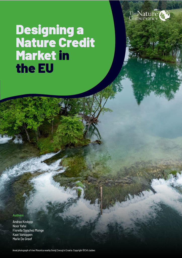 Cover of Designing a Nature Credit Market in the EU report.