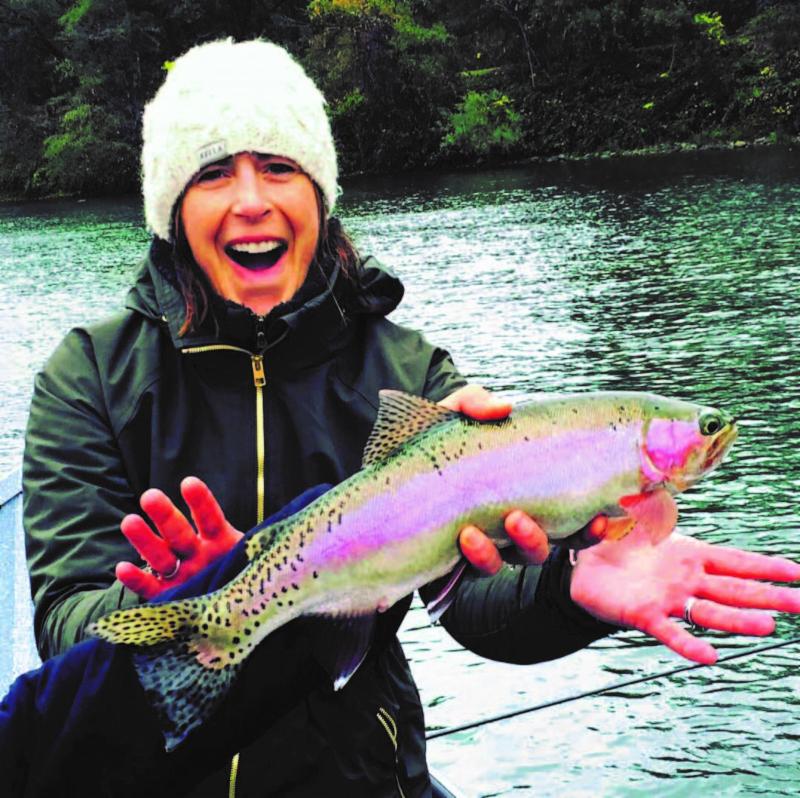 Kerry Landreth Reed holding a fish.