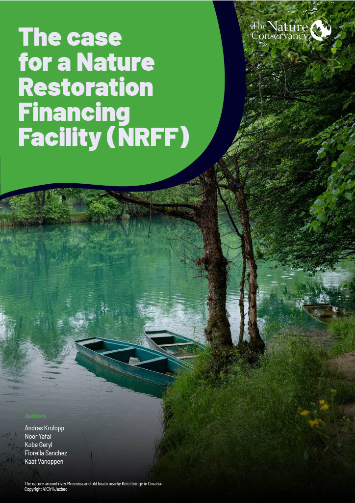 Cover of Nature Restoration Financing Facility report.