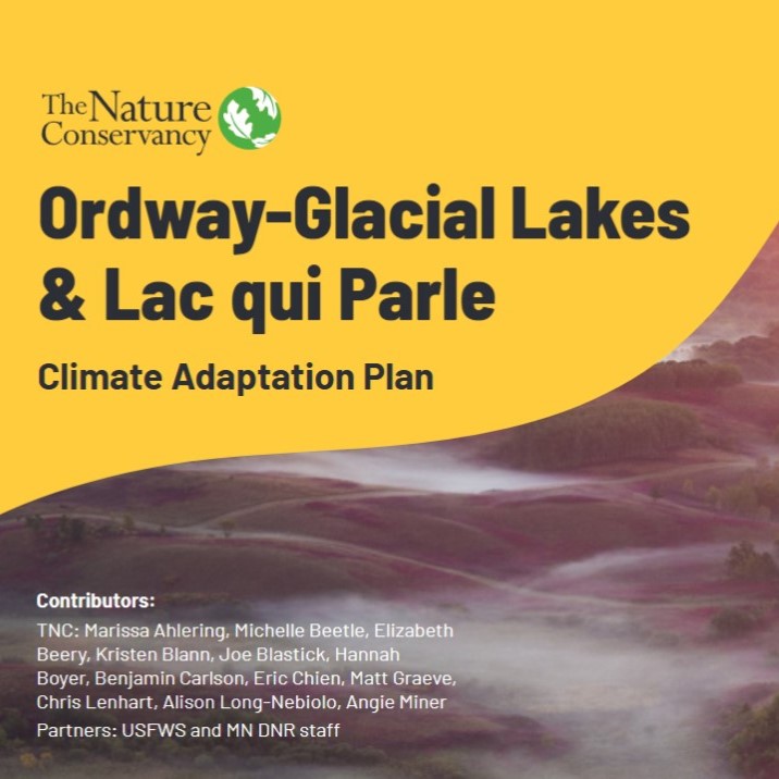 Ordway-Glacial Lakes & Lac qui Parle climate adaptation plan cover page.