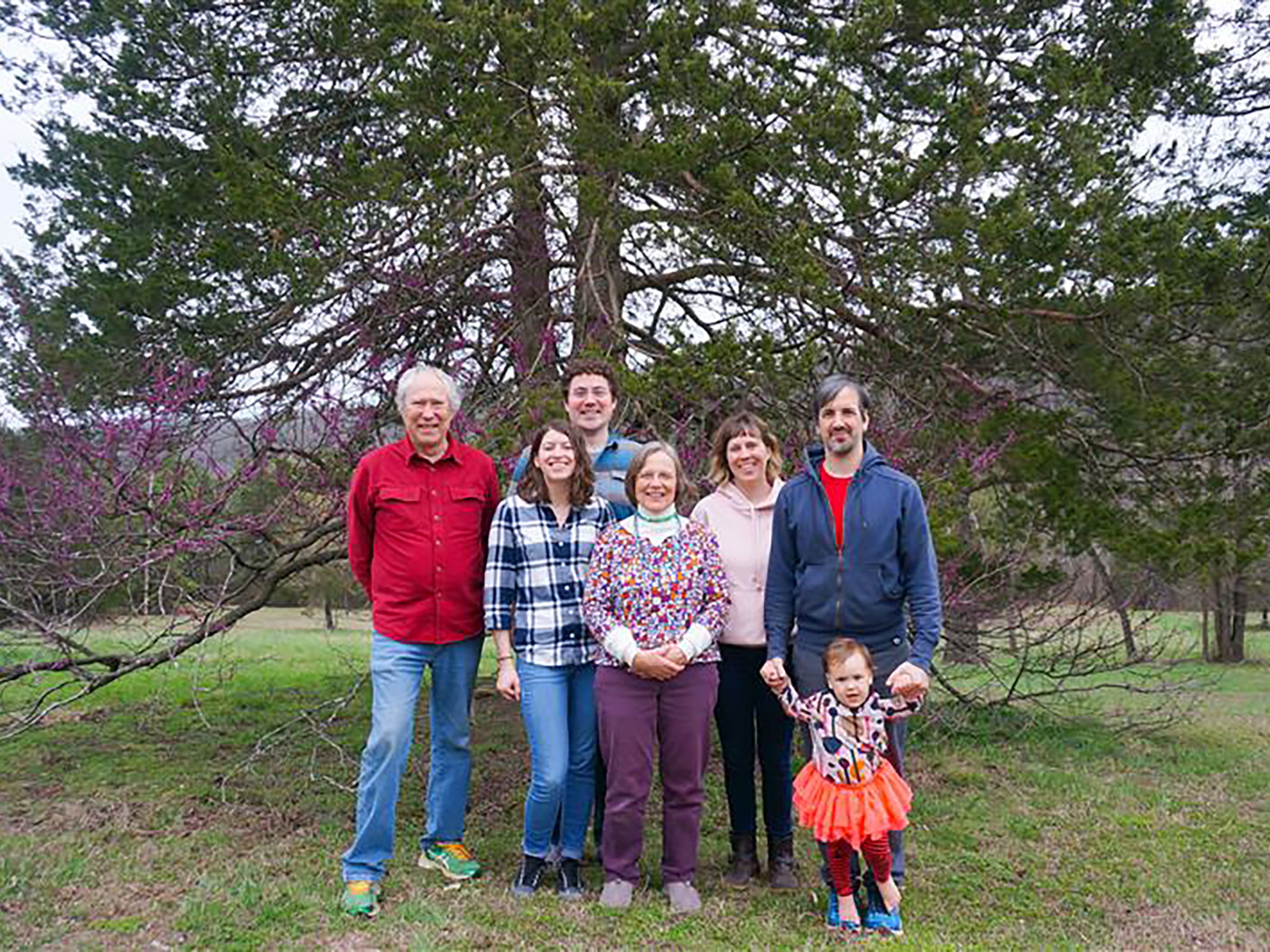 Rimkus family posing outdoors for a photo.