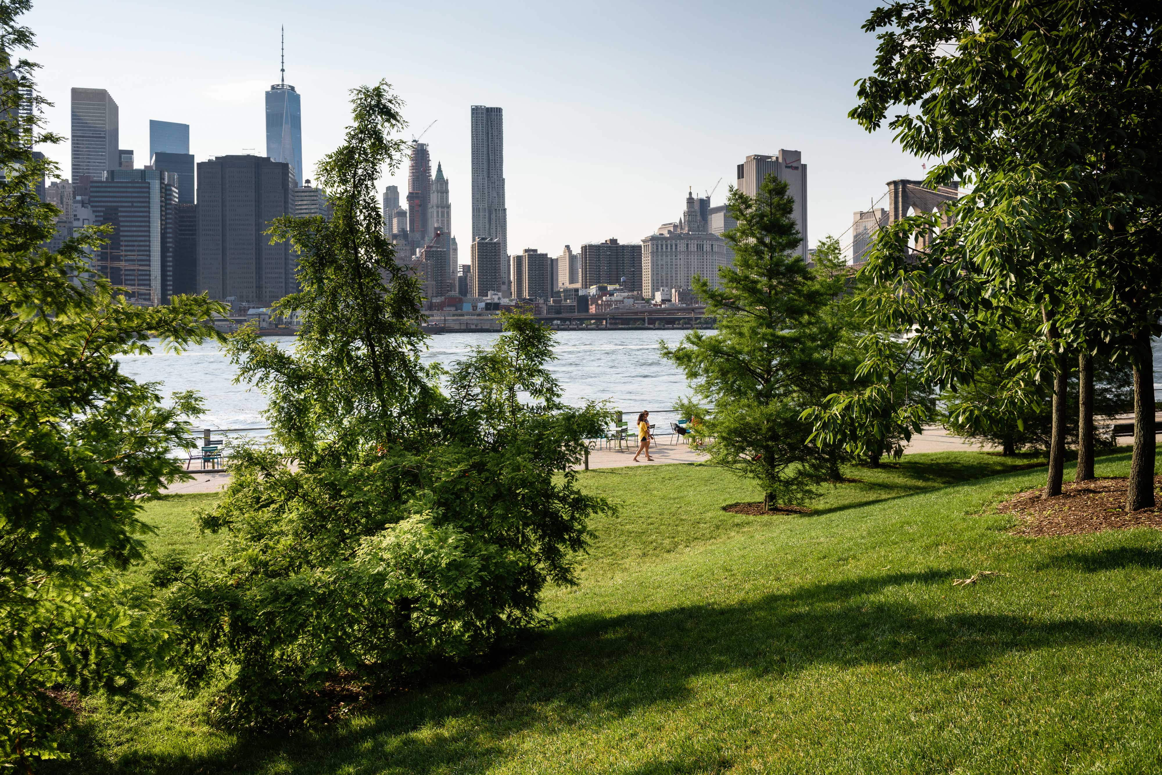 Photo Brooklyn Bridge Park looking toward Manhattan.